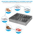 thumbnail image 3 of INAYA Organizador de almacenamiento de zapatos debajo de la cama, juego de 2, se adapta a 32 pares de contenedores de almacenamiento de cajas de zapatos debajo de la cama, divisores ajustables con sop, 3 of 7