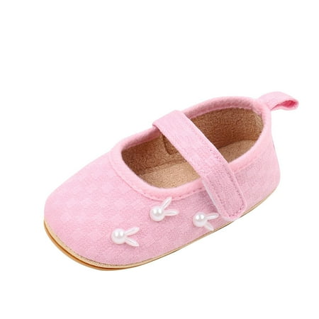 

KIHOUT Clearance Baby Summer New Pearl Cute Wear Non-Slip Breathable Sweat Baby Sports Soft Soled Toddler Shoes Flat Shoes