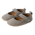 thumbnail image 1 of Baby Shoes Solid Color Ribbed Walking Shoes Soft Sole Footwear, 1 of 5