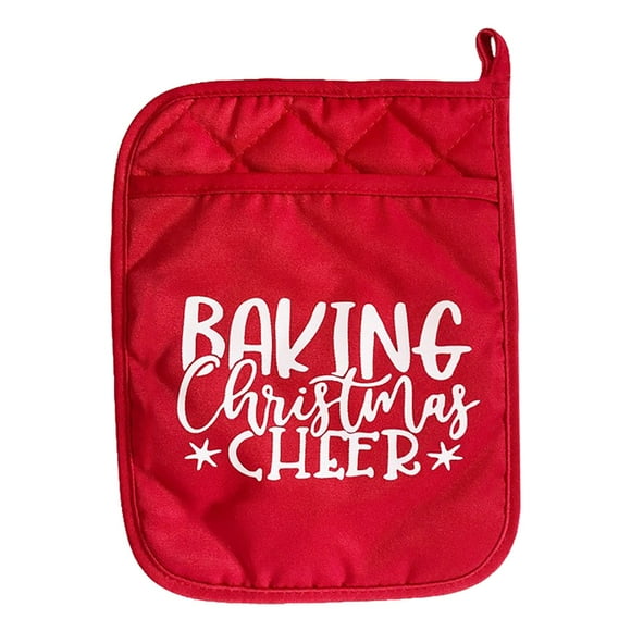 Christmas Gift Bags, Christmas Insulated Gloves Insulation Pads Christmas Baking Insulation Sets Meal Mats Thickened Insulation Pads Gift Bags