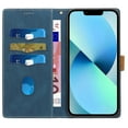 thumbnail image 2 of Nalacover Wallet Case for iPhone 15 Plus, Stylish PU Leather Card Slots Holder Flip Folio Cover with Kickstand Magnetic Clasp Soft Silicone Shockproof Protective Case for iPhone 15 Plus, Blue, 2 of 6