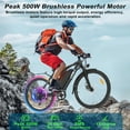 thumbnail image 3 of ZNH 500W Electric Bike for Adults - 26" Mountain eBike /Removable 374Wh Battery, 20MPH, 21-Speed & UL2849 Certified，Black, 3 of 11