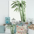 thumbnail image 2 of Designart ' Palm Bamboo Detail On White II ' Traditional Canvas Wall Art Print, 2 of 4