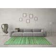 thumbnail image 3 of Ahgly Company Indoor Rectangle Abstract Turquoise Blue Modern Area Rugs, 8' x 12', 3 of 4