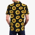 thumbnail image 3 of Balery Sunflower (2) Printed Men’s Short Sleeve Polo Shirt, Midweight Men's Shirt,Golf Polo shirts -3X-Large, 3 of 8