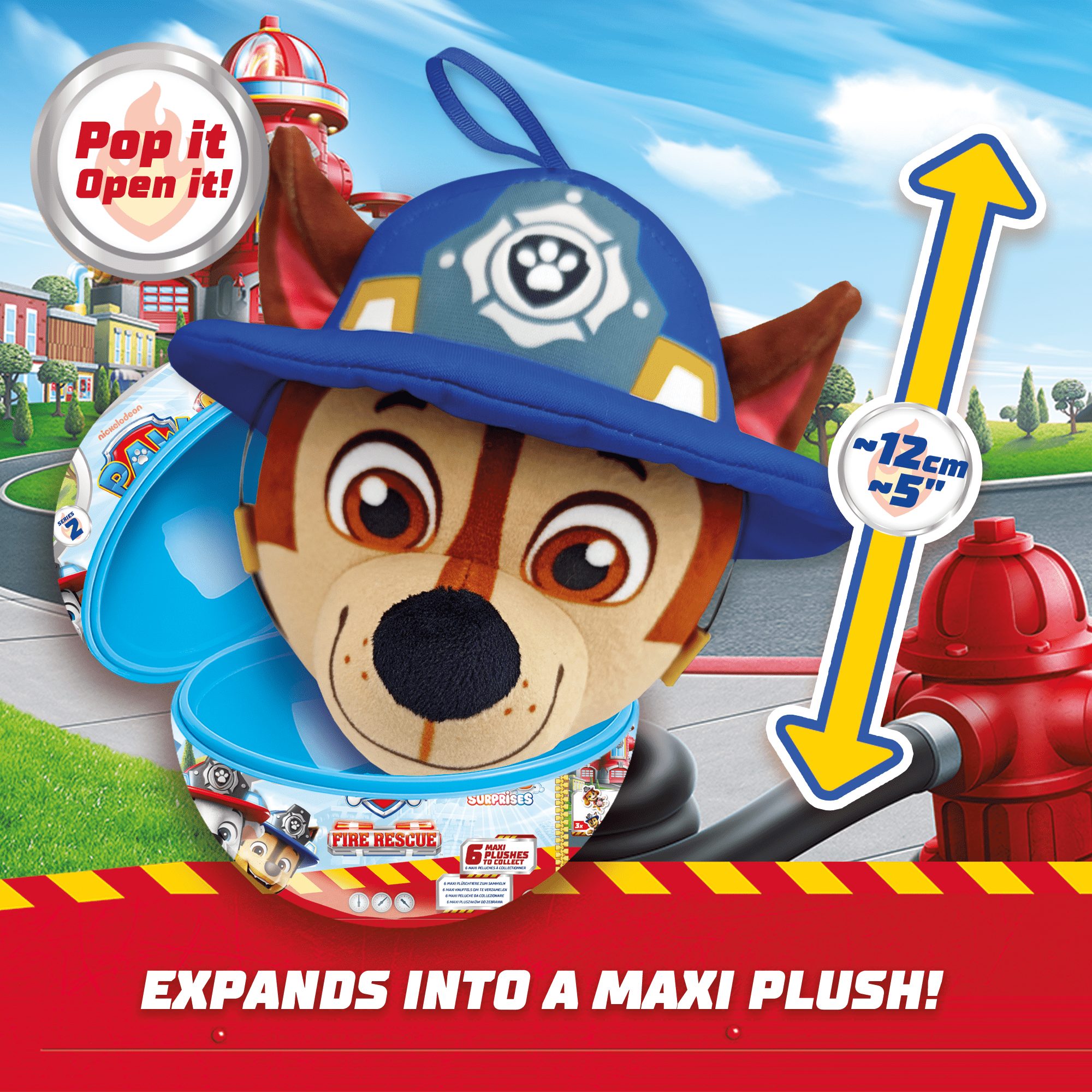 Miraball Surprises Paw Patrol - Pack of 3, Blind Capsule Toys with Expandable Memory Foam Plush & Stickers - Fun Mystery Plush Balls for Kids Collectible Toy Surprises, Party Favors, Gifting
