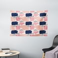 thumbnail image 1 of Navy and Blush Tapestry, Hand Painted Style Brushstrokes in Pastel Colors Abstract Artistic Pattern, Wall Hanging for Bedroom Living Room Dorm Decor, 60W X 40L Inches, Multicolor, by Ambesonne, 1 of 2