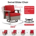 thumbnail image 4 of Outdoor Wicker Swivel Chairs with Cushions(Set of 2) for Patio, 4 of 8