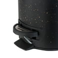 thumbnail image 6 of ELLE Paris Speckled Design 3 Liter Step Pedal Metal Bathroom Garbage Can with Lid, Black, 6 of 7