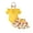 Yellow, variant on Toddler Girls One Piece Romper Short Sleeve Crew Neck Jumpsuit Cute Comfy Outfits With Print Skirt & Bow Headband (90, Yellow)