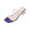 Purple, variant on Silver Womens Silver Clear Slide Sandals Block Heel Open Toe 2026 Summer Trendy Transparent Shoes