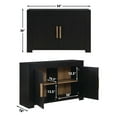 thumbnail image 5 of Steve Silver Aubrey Modern Server with Two Adjustable Shelves, Black, 5 of 6