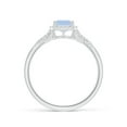thumbnail image 2 of ANGARA Natural 1 ct Tanzanite Criss Cross Ring with Diamond Halo in 14K White Gold for Women (Size-7x5mm) | December Birthstone, Anniversary, Jewelry Gift for Women | Natural Tanzanite Ring, 2 of 9