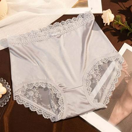 Women s Lace Briefs  Mid-rise Waist  Hip Lift  Breathable Underwear  Comfortable  Body Shaping  Workout  Everyday Use  Supportive  Seamless  Lingerie  Undergarments  Plus Size Shirt | Gray XL