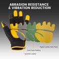 thumbnail image 2 of Guantes de trabajo JUMPHIGH de cuero sintético con pantalla táctil talla L, 2 of 8
