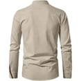 thumbnail image 3 of Renaissance Pirate Top, Renaissance Costume Men, Mens Pirate Costume, Medieval Costume Men, Medieval Lace Up Shirt Renaissance Pirate Top Stand Collar Long Sleeve Cotton for Renaissance Fair, Gray XL, 3 of 7