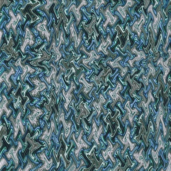 Ahgly Company Indoor Square Patterned Deep-Sea Blue Novelty Area Rugs, 4' Square