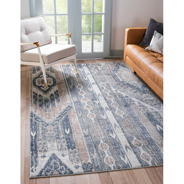 Oregon Collection Rug 10' x 14' Navy Blue LowPile Rug Perfect For Living Rooms
