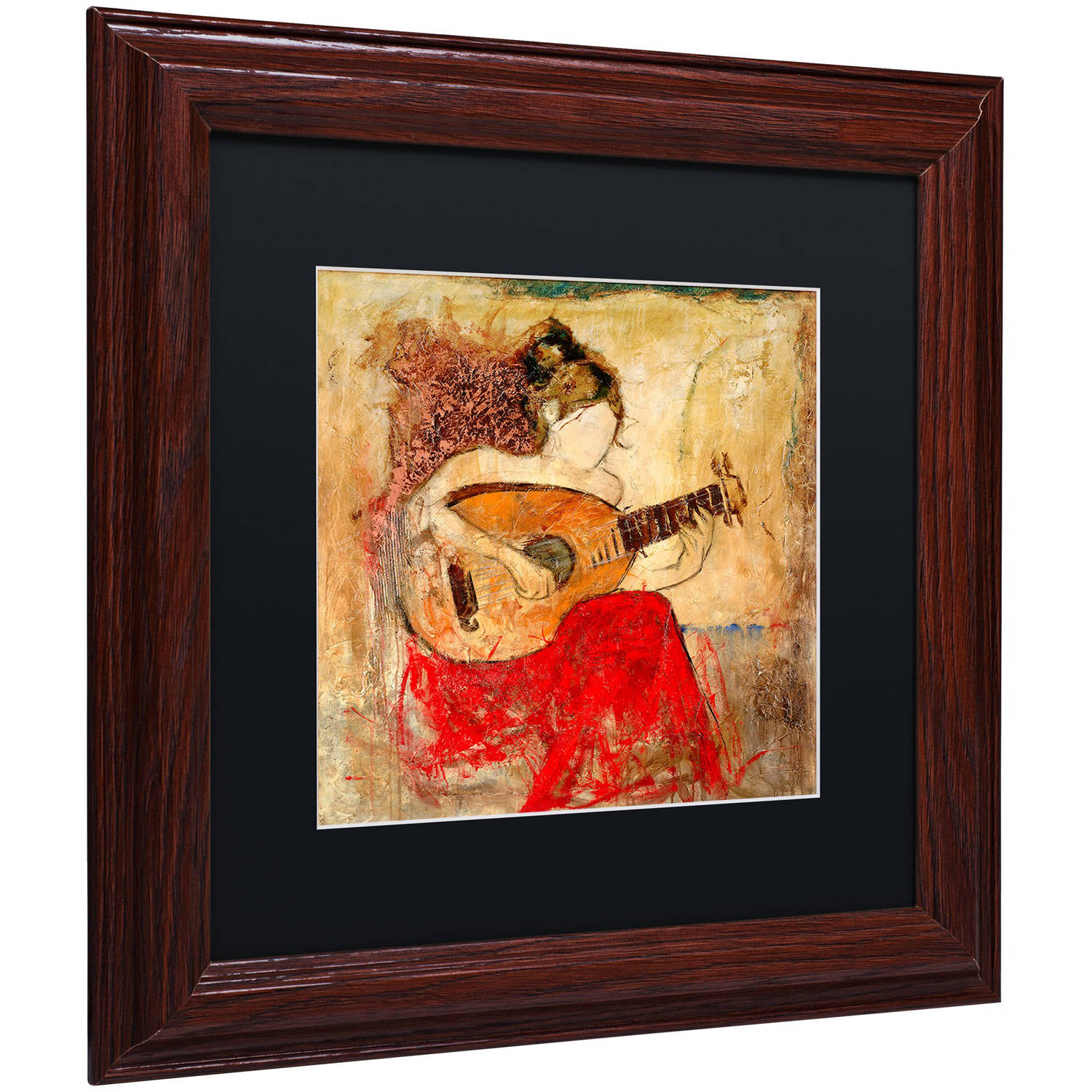 Trademark Fine Art "Vanessa" Canvas Art by Joarez, Black Matte, Wood Frame