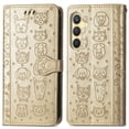 thumbnail image 1 of Funda Cartera FOXDOCK para Samsung Galaxy S25FE , Flip PU con Relieve de Gatos y Perros, Tarjetero y Soporte, 1 of 6