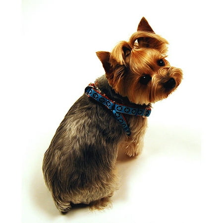 SimplyDog Navy Circle Star Collar/Harness Bundle