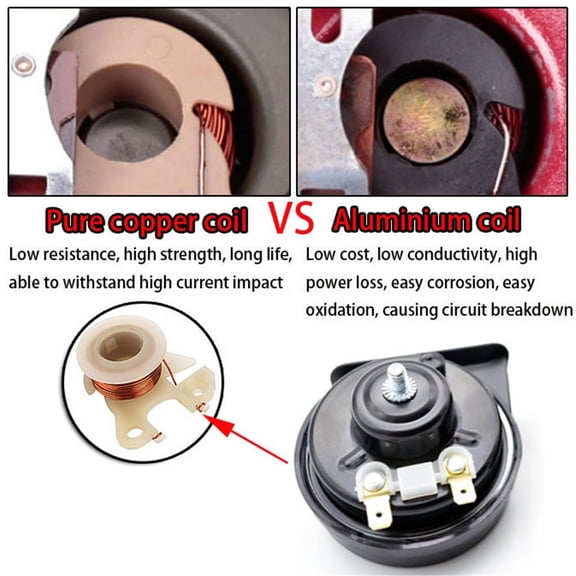 Furulu Pair Car Motorcycle Truck Van Trailer 410Hz/510Hz Snail Horns 110-125db Loud USA