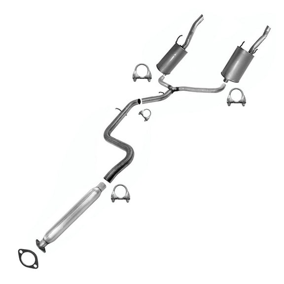 Exhaust Muffler, Intermediate Pipe & Resonator Pipe Fits 2006-2011 Impala 3.9L - Direct Fit