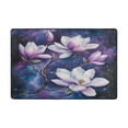 thumbnail image 2 of Non-Slip Area Rug 36"x24" Indoor Washable Floor Mats Carpet Printed for Living Room, Bedroom, Home Decor Purple Magnolia Flowers, 2 of 7