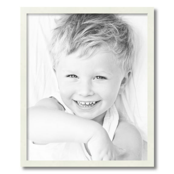 ArtToFrames 19" x 23" White Picture Frame, 19x23 inch White Wood Poster Frame (WOM-5138)