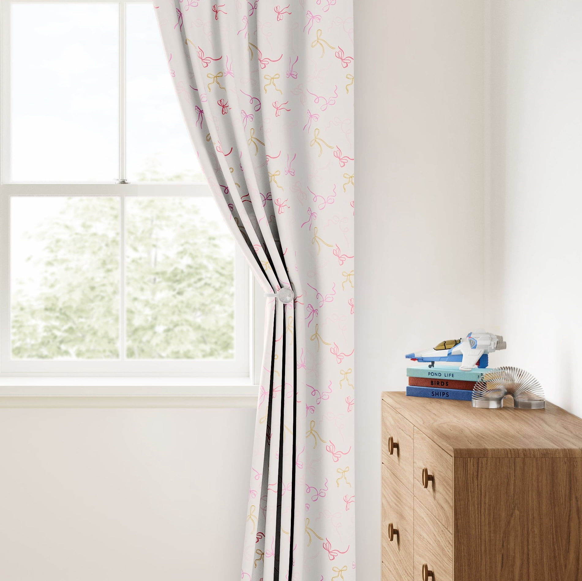 Mainstays Kids White Faceted Gem Curtain Holdbacks, 2 Count