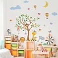 thumbnail image 4 of Pegatinas de pared de animales de la selva -Pegatinas de pared de animales-Decoración de pared de habitación de bebé, niña y niño, 4 of 5
