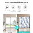 thumbnail image 4 of Window Privacy Film Blue Garden Vintage Stained Glass Window Film Decorative Sun Block Window Cover Modern Art Building Boat Tree Window Clings Static Adhesive Sticker for Bathroom 17.7"x39.3", 4 of 7