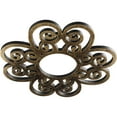 thumbnail image 2 of 32"OD x 11"ID x 1"P Cohen Architectural Grade PVC Pierced Ceiling Medallion, Antiqued Brass, 2 of 10