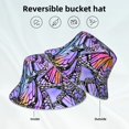 thumbnail image 5 of Gaeub Watercolor Butterflies Printed Double Sided Reflective Bucket Hat Foldable Sun Hat for Camping Hiking Fishing, 5 of 9