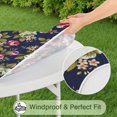 thumbnail image 5 of Round Fitted Tablecloth with Elastic Edges Fits 36"-44" Round Tables Pioneer Colorful Floral Waterproof Table Cover Washable Indoor and Outdoor for Party Kitchen Dinner Banquet Patio Picnic, 5 of 7