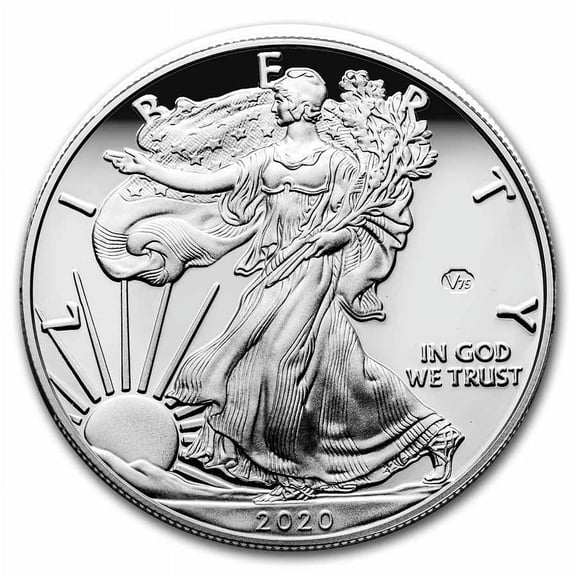 2020-W 1 oz Proof American Silver Eagle (End of WW2, V75 Privy)