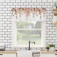 thumbnail image 4 of Curtain Valance for Windows Fall Orange Eucalyptus Leaf Rod Pocket Valance Window Treatments Plant Leaves with Floral Short Curtains for Kitchen Windows Bathroom Bedroom 54 x 18 inch, 4 of 6