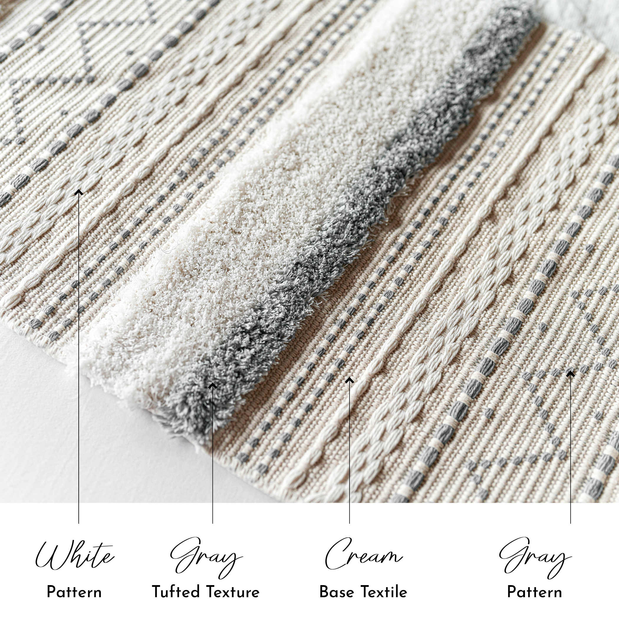 BlissBlush Long Vertical Wall Hanging Tapestry Woven Boho Farmhouse Decor Gray Cream Tassel Handmade Wall Art Decoration for Bedroom Living Room Dorm Nursery Apartment, 16x39 INCH