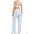 thumbnail image 4 of FEOYA Women's Cargo Pants Wide Leg Baggy Parachute Pants for Women Quick Dry Hiking Pants Waist Elastic Drawstring Outdoor Travel Y2K Streetwear S Light Blue, 4 of 7
