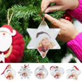 thumbnail image 2 of DIY Transparent Photo Frame Pendant Snowman Five-star Ball Xmas Tree Hanging Ornaments Festival Decorations Suprised Kids Gifts, 2 of 5