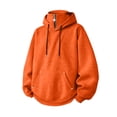 thumbnail image 2 of JSheng Men's Oversized Hoodies Pullover Long Sleeve Drawstring Sweatshirt with Pocket Fall Winter Casual Solid Loose Sweatshirts Z-Orange XXL, 2 of 3