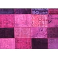 thumbnail image 1 of Ahgly Company Indoor Rectangle Patchwork Pink Transitional Area Rugs, 2' x 4', 1 of 4