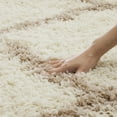 thumbnail image 5 of SAFAVIEH Dallas Logan Geometric Shag Area Rug, Ivory/Beige, 6' x 6' Round, 5 of 7