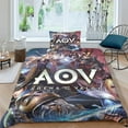 thumbnail image 5 of Arena Of Valor 3d Bedding Set, 2 Pcs Aov Bedding Set Microfiber Duvet Cover Pillowcases With Zipper Closure For Single Or Double Bed Single, 5 of 5