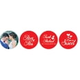 thumbnail image 2 of Darling Souvenir Personalized Love Is Sweet Wedding Photo Stickers Candy Labels DIY-Red, 2 of 2