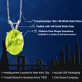 thumbnail image 2 of Gem Stone King 14K White Gold Yellow Lemon Quartz Pendant Necklace for Women | 2.00 Cttw | Gemstone Birthstone | Oval 10X8MM | With 18 inch Chain, 2 of 6