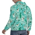 thumbnail image 6 of Picia Alapaca in Boho Pattern Casual Men's Hoodie - Lightweight Hooded Sweatshirt with Kangaroo Pocket, Comfortable Pullover for Everyday, Travel-3X-Large, 6 of 7