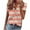 Orange, variant on Lightweight Tops & Blouses Ladies Tops And Blouses Petite Summer Clothes Outfits Women Over 50 Everyday Womens Tops Dressy Casual 3/4 Sleeve V Neck Generic Womens Tops