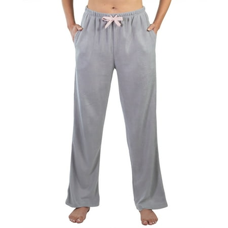 

Jo & Bette Women’s Fleece Pajama Pants with Pockets Plaid Sleep Pants