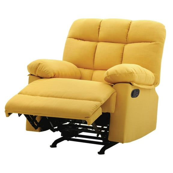 Glory Furniture Cindy Rocker Recliner in Yellow Color